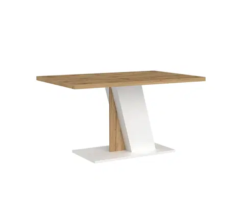 Jedálenské stoly TORIS jedálenský stôl, biela / dub Wotan 