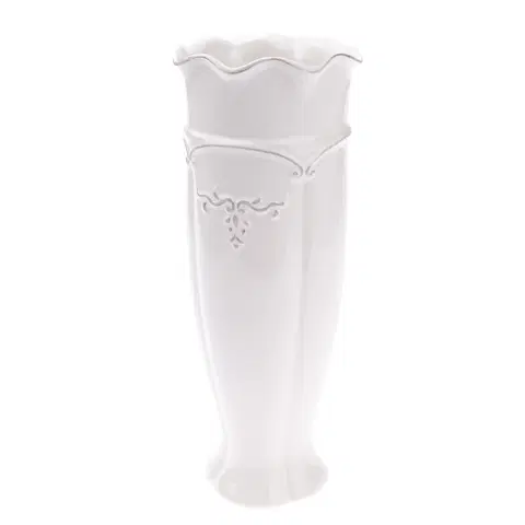 Vázy keramické Keramická váza Renaissance biela, 30 cm