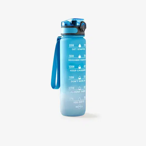 fitnes Fľaša na fitnes Motivation 1 liter modro-biela