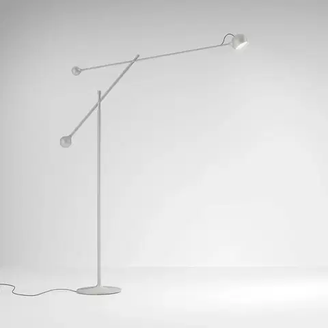Stojacie lampy Artemide Artemide Ixa LED lampa nastaviteľná bielo-sivá