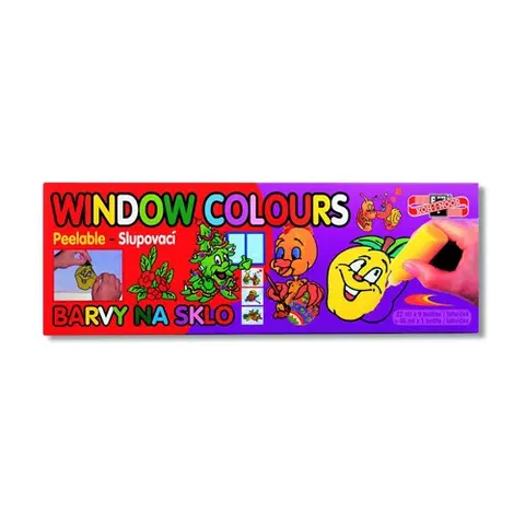 Hračky KOH-I-NOOR - Farba na sklo sada 10 ks, 9x22 ml + 1x40 ml