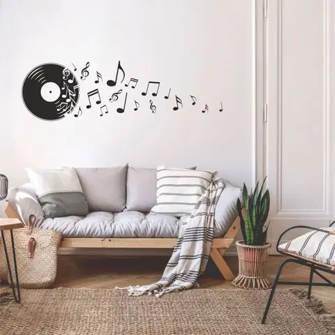 Nálepky na stenu Nálepka na stenu - Vinyl s notami