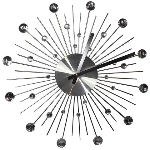 Nástenné hodiny Nástenné hodiny crystals strieborný 50 cm