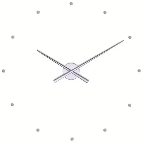 Hodiny NOMON OJ dizajnové nástenné hodiny strieborné 50cm