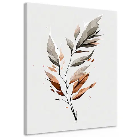 Obrazy stromy a listy Obraz minimalistický list v pohybe