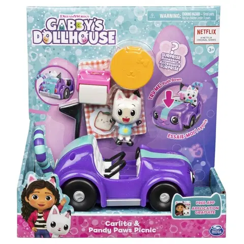 Hračky - autíčka SPIN MASTER - Gabby'S Dollhouse Vozidlo S Figúrkou